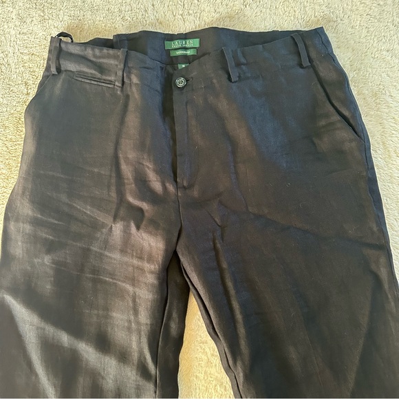 Lauren Ralph Lauren Sanderson 100% Linen Trouser Pants sz 16 - Picture 3 of 7